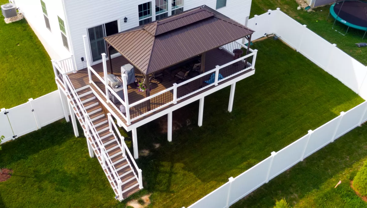 Outdoor Deck With A Roof